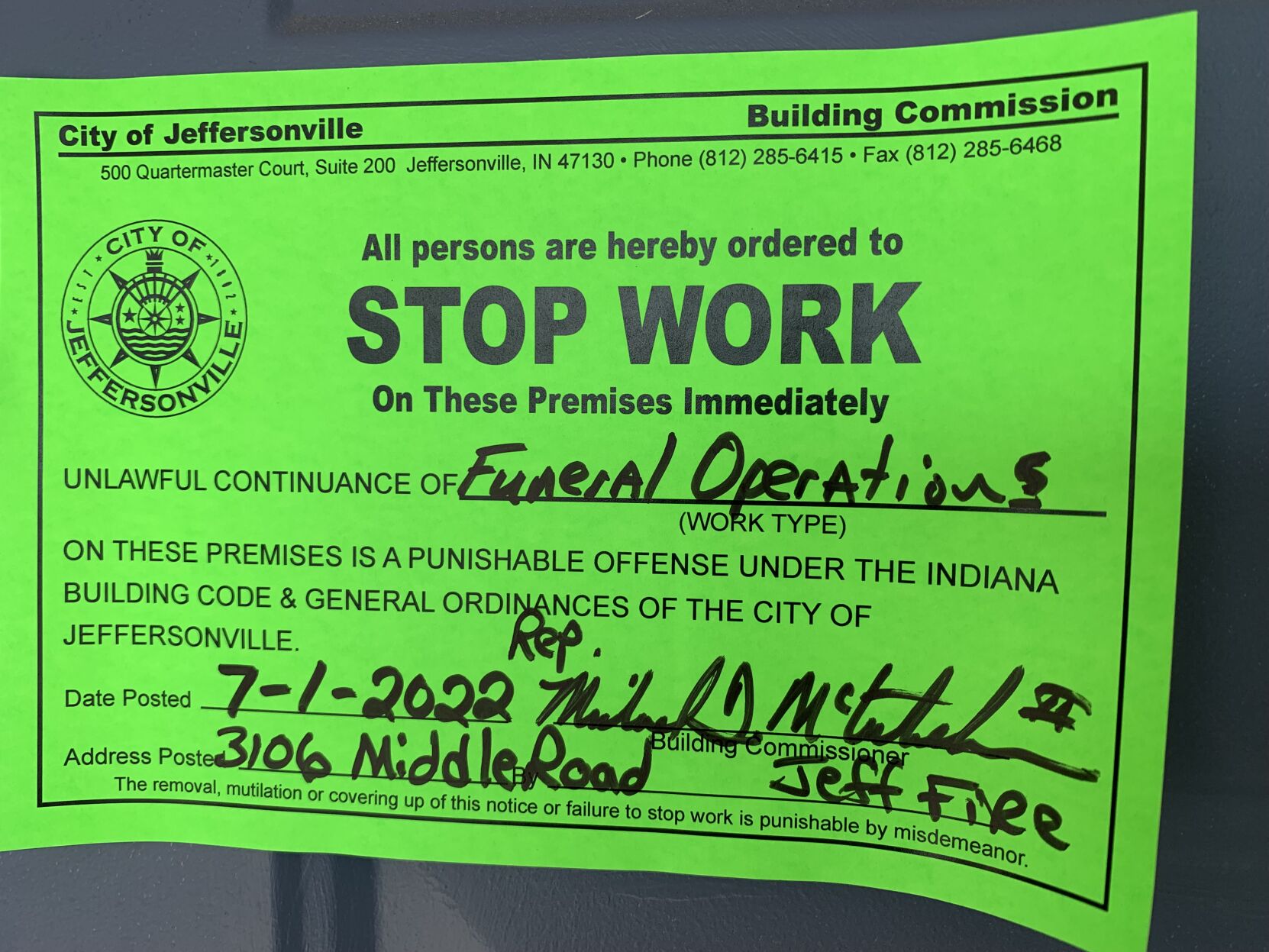 Lankford Funeral Home closed